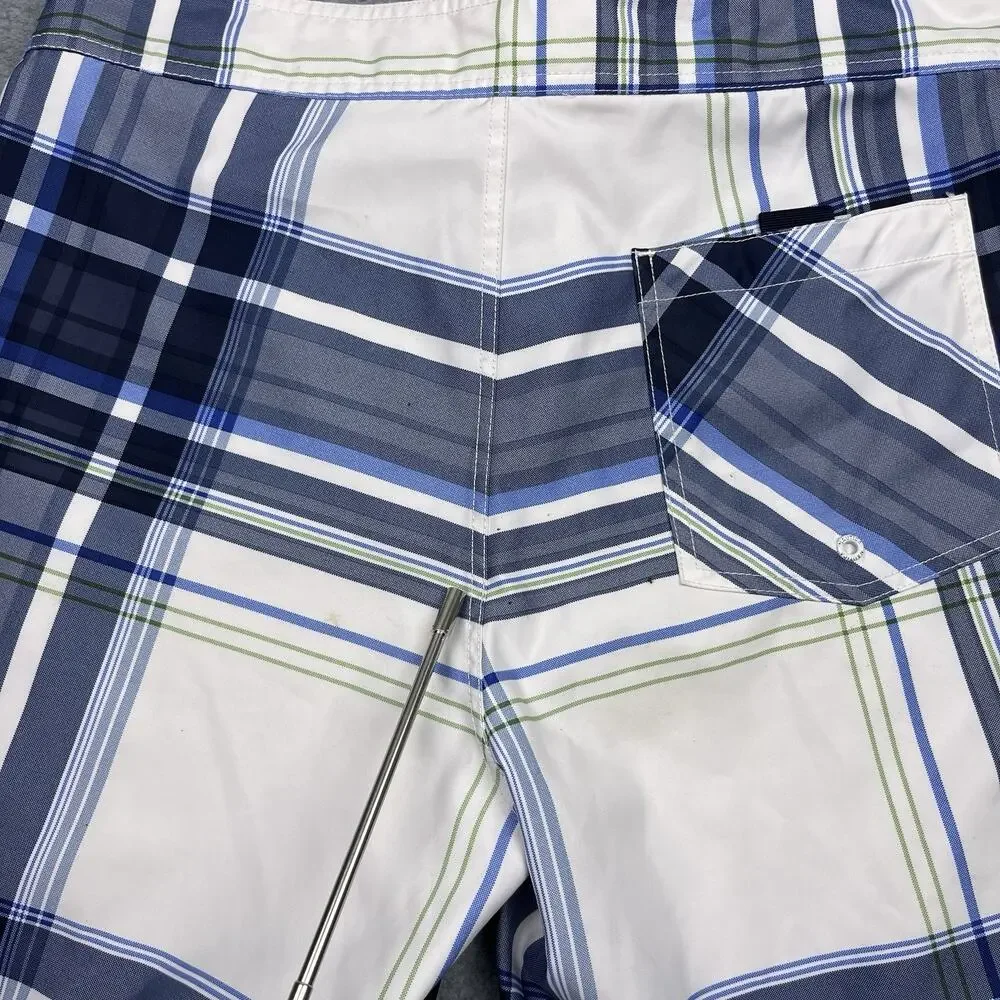 Nautica swim trunks‎ blue white lined size 34